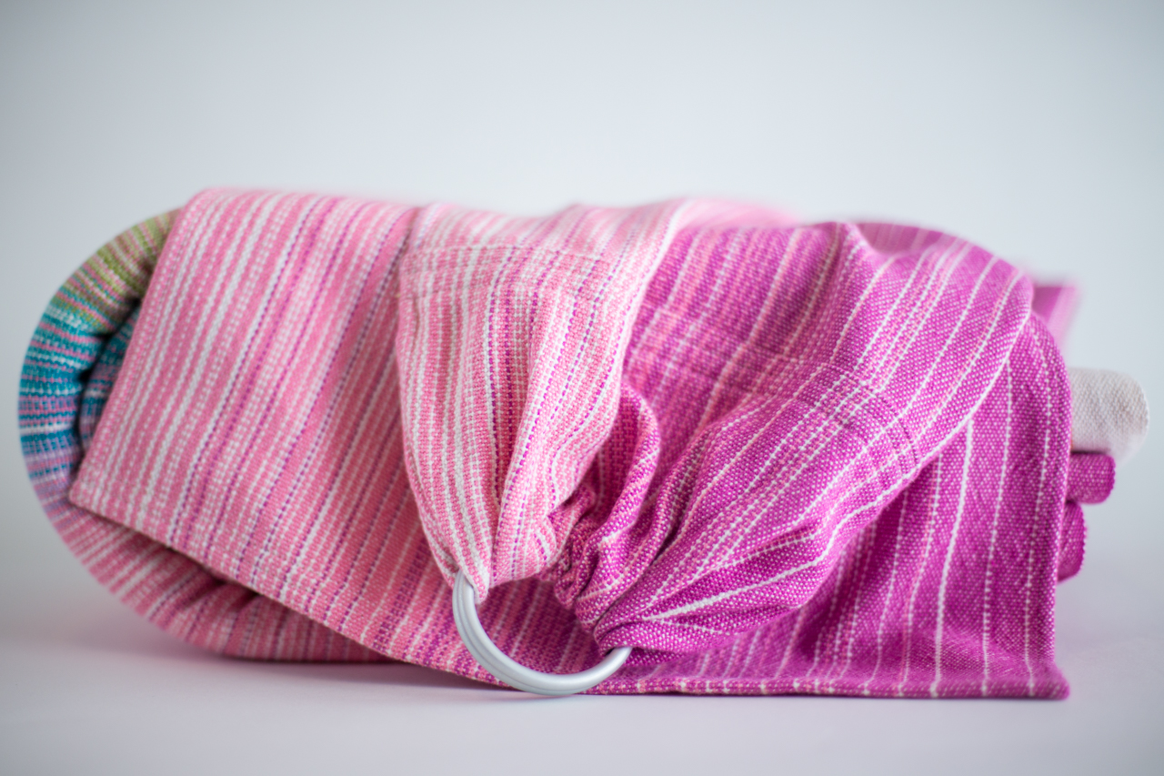 Toy Ring Sling 100% Natural Cotton Weft Pink Rails $88.00