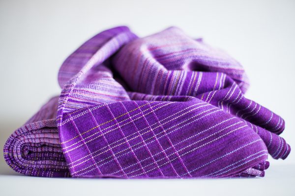 4.4m dark purple linen weft